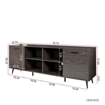 1st Choice TV Stand Mid-Century Wood Modern Entertainment Center