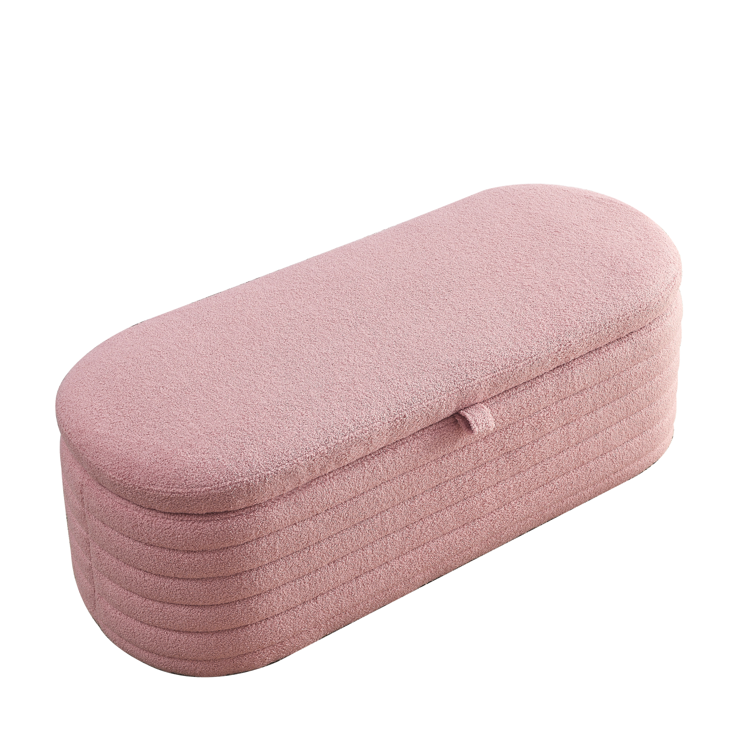 1st Choice Modern Storage Ottoman Bench Upholstered Fabric in Pink