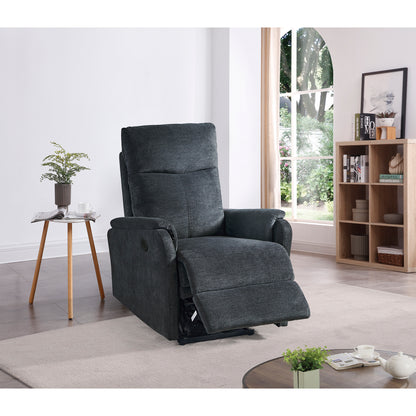 Power Recliner Chair Fabric – Dark Gray Electric Recliner with High Back Support