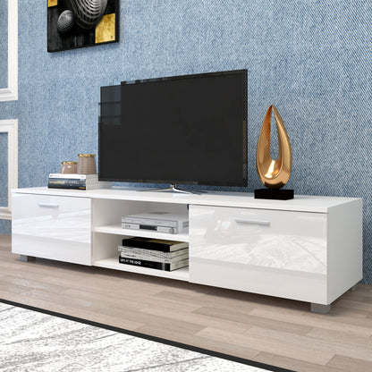 1st Choice White TV Stand for 70 Inch TV Stands Media Console Center