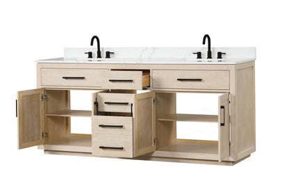 1st Choice 80" Bathroom Vanity with Double Sink Soft-Close Cabinet