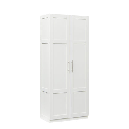 1st Choice High Wardrobe and Kitchen Cabinet with 2 Doors in White