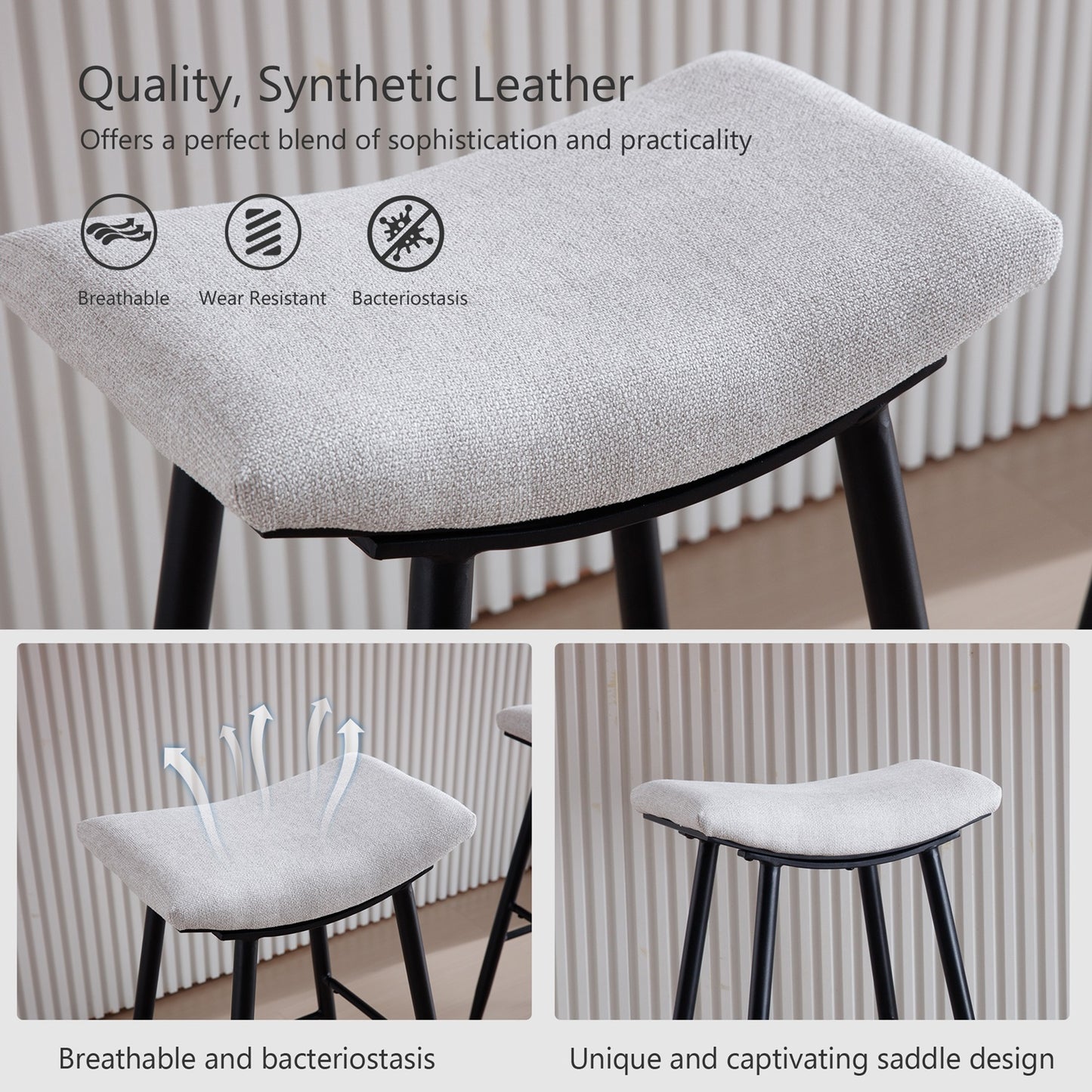 1st Choice Counter Height Dining Room Kitchen Bar Stool - Set of 2