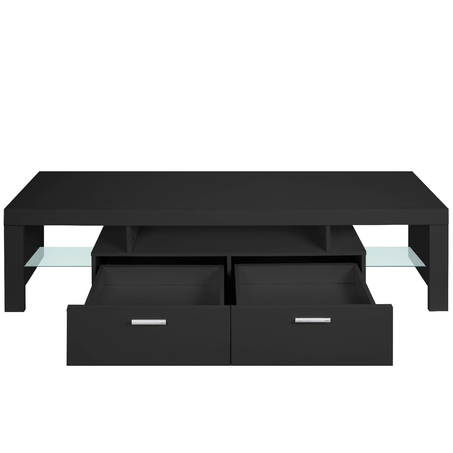 1st Choice Modern LED Black TV stand with storage Entertainment Center