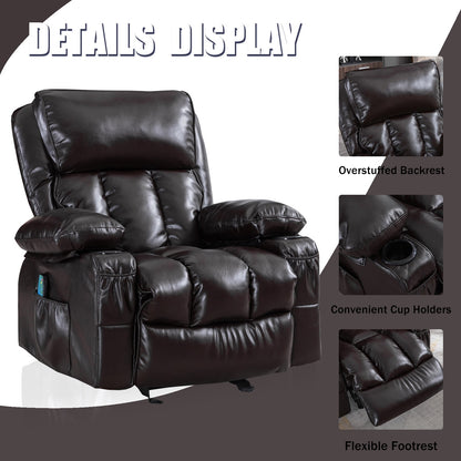 1st Choice Recliner Chair with Rocking Function and Side Pocket