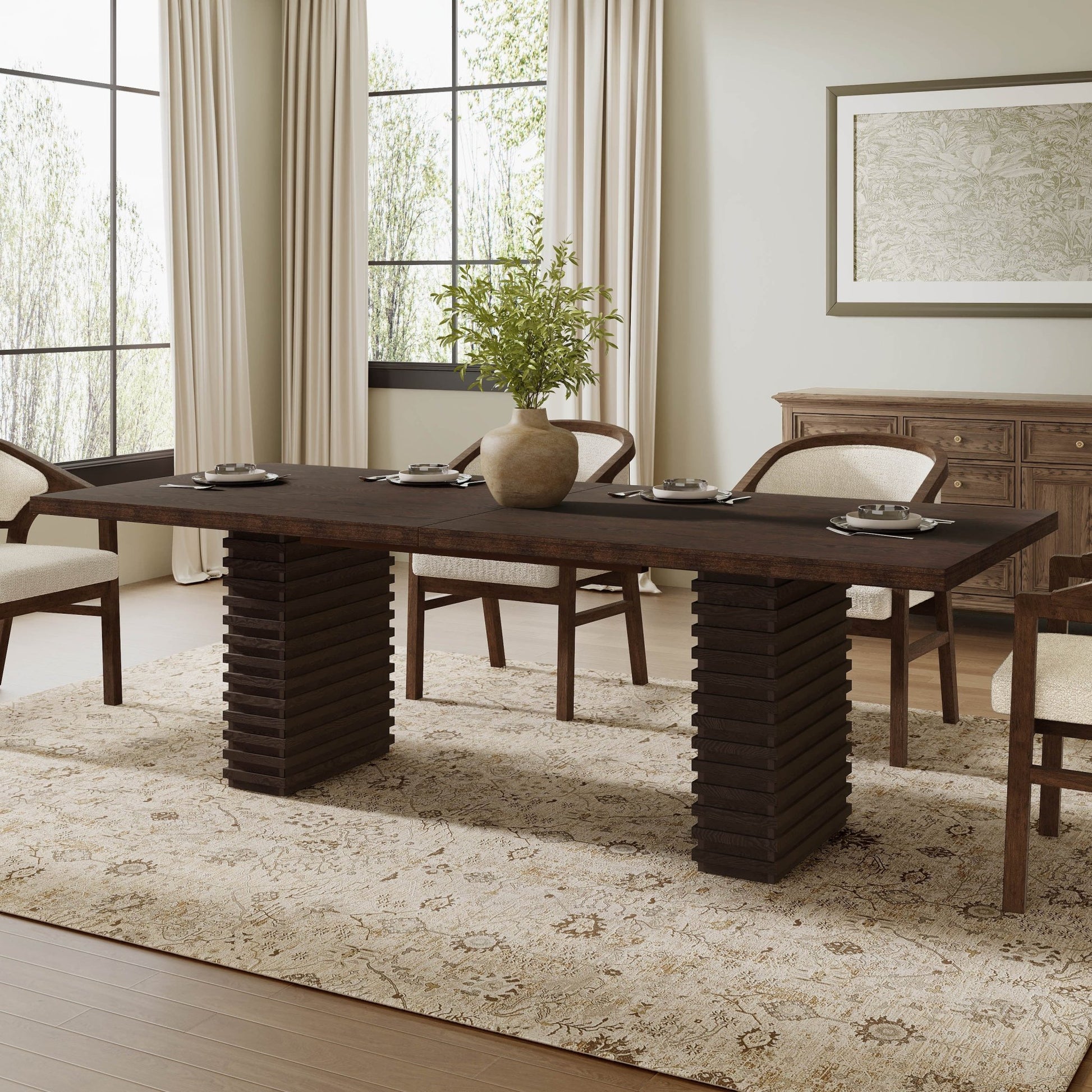 95INCHES DINING TABLE (Espresso) - 1st Choice Furniture Direct