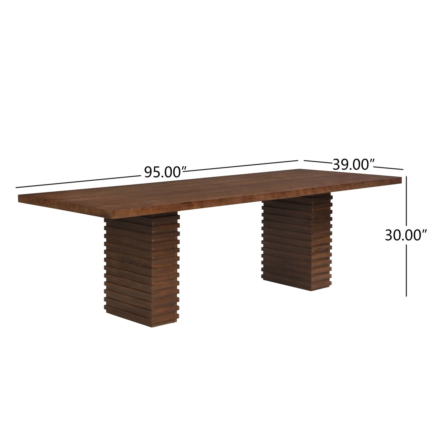 95INCHES DINING TABLE (WALNUT) - 1st Choice Furniture Direct