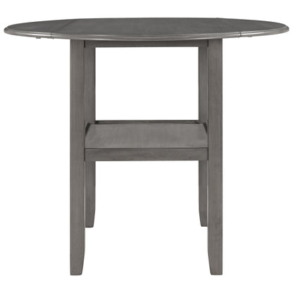 1st Choice Farmhouse Gray Round Counter Height Kitchen Dining Table