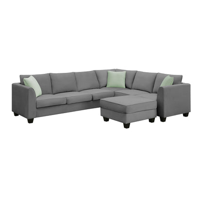 1st Choice Sectional Sofa Couches Living Room Sets 7 Seats w/ Ottoman