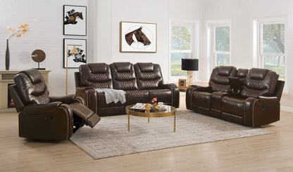 1st Choice Contemporary Elegant Braylon Power Motion Recliner in Brown