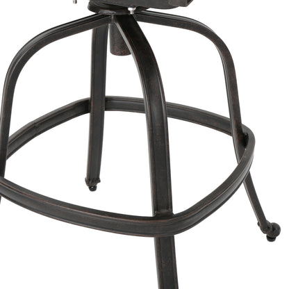 1st Choice Modern Cast Aluminium Swivel Outdoor Bar Stool in Copper