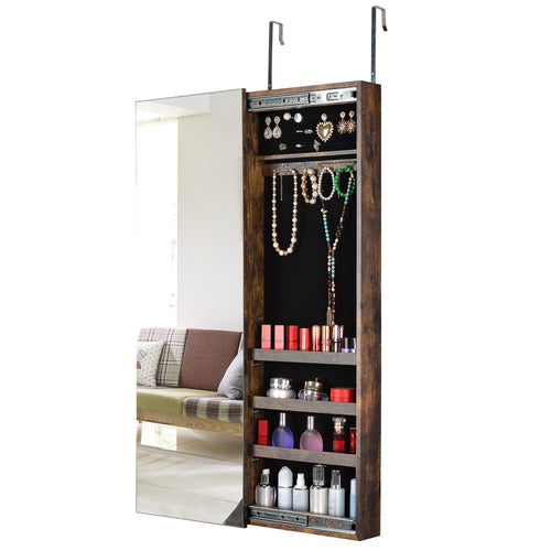 1st Choice Full Mirror Jewelry Storage Cabinet With with Slide Rail