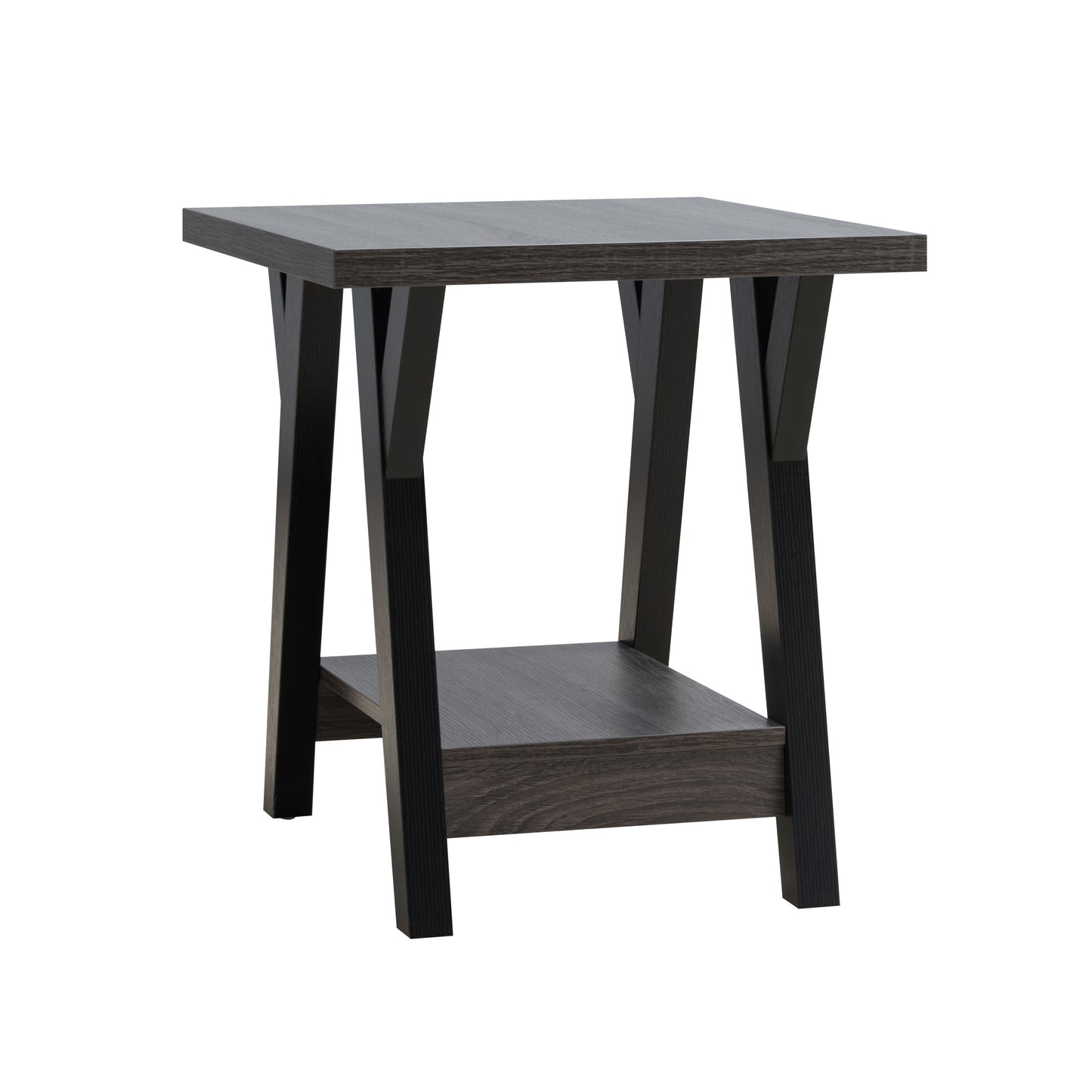 1st Choice Modern Elegant Coffee End Table Distressed Grey & Black