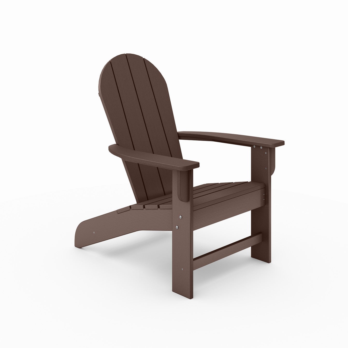 Brown Adirondack Chair – Premium HDPE Poly Lumber for Pool, Patio, and Garden Elegance
