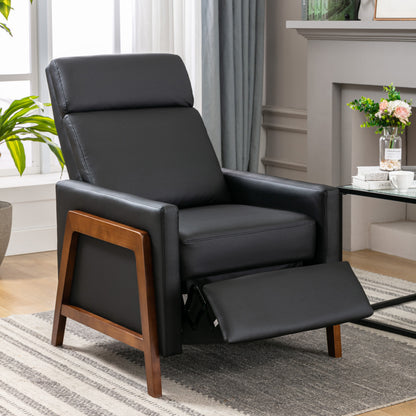 1st Choice Wood-Framed PU Leather Recliner Adjustable  Home Chair