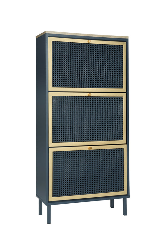 1st Choice 3 Metal Door Freestanding Modern Shoe Storage Cabinet