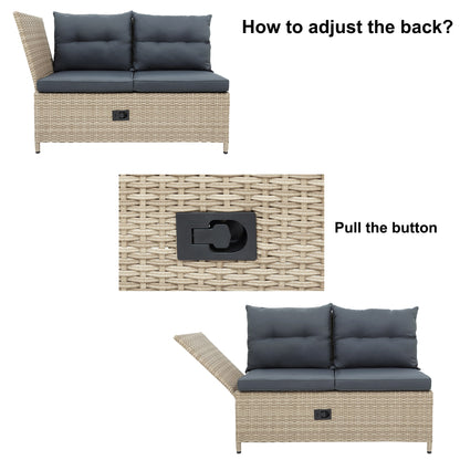 1st Choice 4-Piece All Weather Reclinable Chaise Lounge for Ultimate Comfort