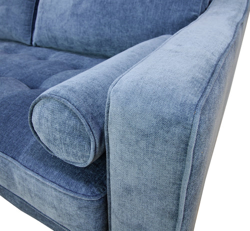 1st Choice Modern Elegant Laf Living Room Sectional in Denim Blue