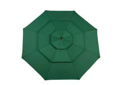9ft 3 Tier Auto - tilt Umbrella ,Outdoor Patio Umbrella - Market Table Pool Deck Umbrella (Base Not Included) - ( Dark green ) - 1st Choice Furniture Direct