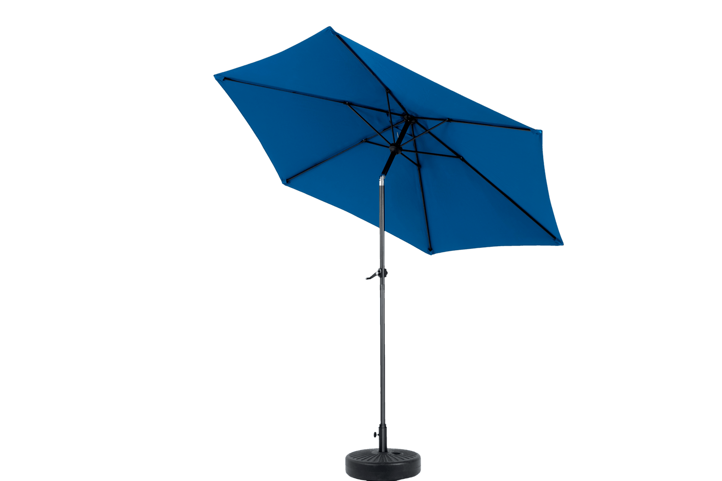 9FT Outdoor Patio Umbrella Outdoor Table Umbrella with Push Button Tilt and Crank, Market Umbrella 6 Sturdy Ribs , Deck, Backyard, Pool (Base Not Included) - ( Blue ) - 1st Choice Furniture Direct