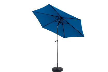 9FT Outdoor Patio Umbrella Outdoor Table Umbrella with Push Button Tilt and Crank, Market Umbrella 6 Sturdy Ribs , Deck, Backyard, Pool (Base Not Included) - ( Blue ) - 1st Choice Furniture Direct