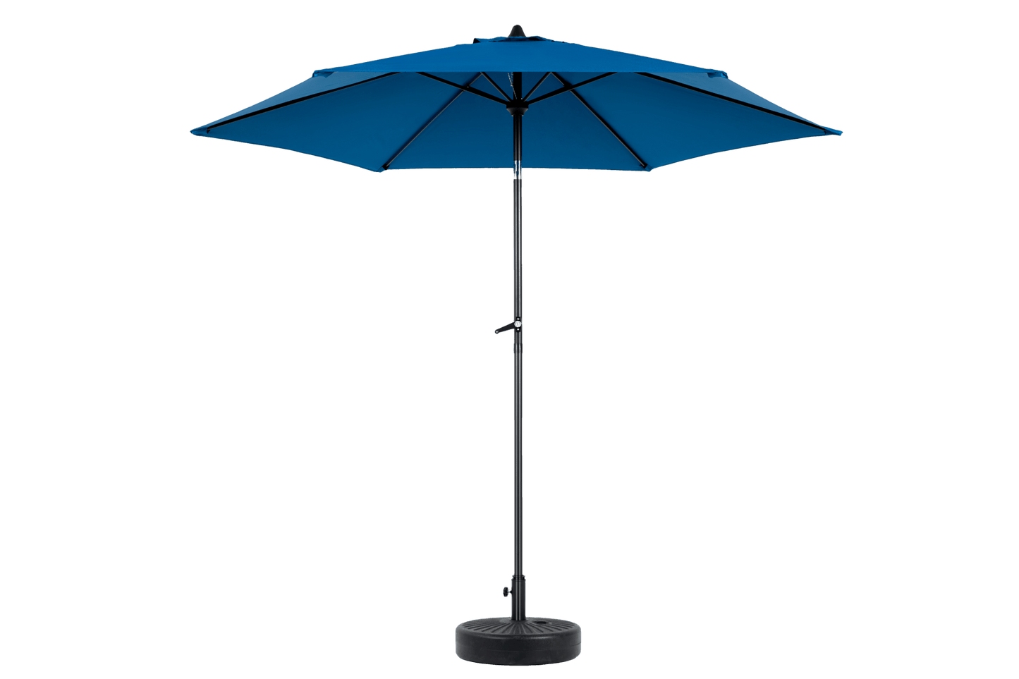 9FT Outdoor Patio Umbrella Outdoor Table Umbrella with Push Button Tilt and Crank, Market Umbrella 6 Sturdy Ribs , Deck, Backyard, Pool (Base Not Included) - ( Blue ) - 1st Choice Furniture Direct
