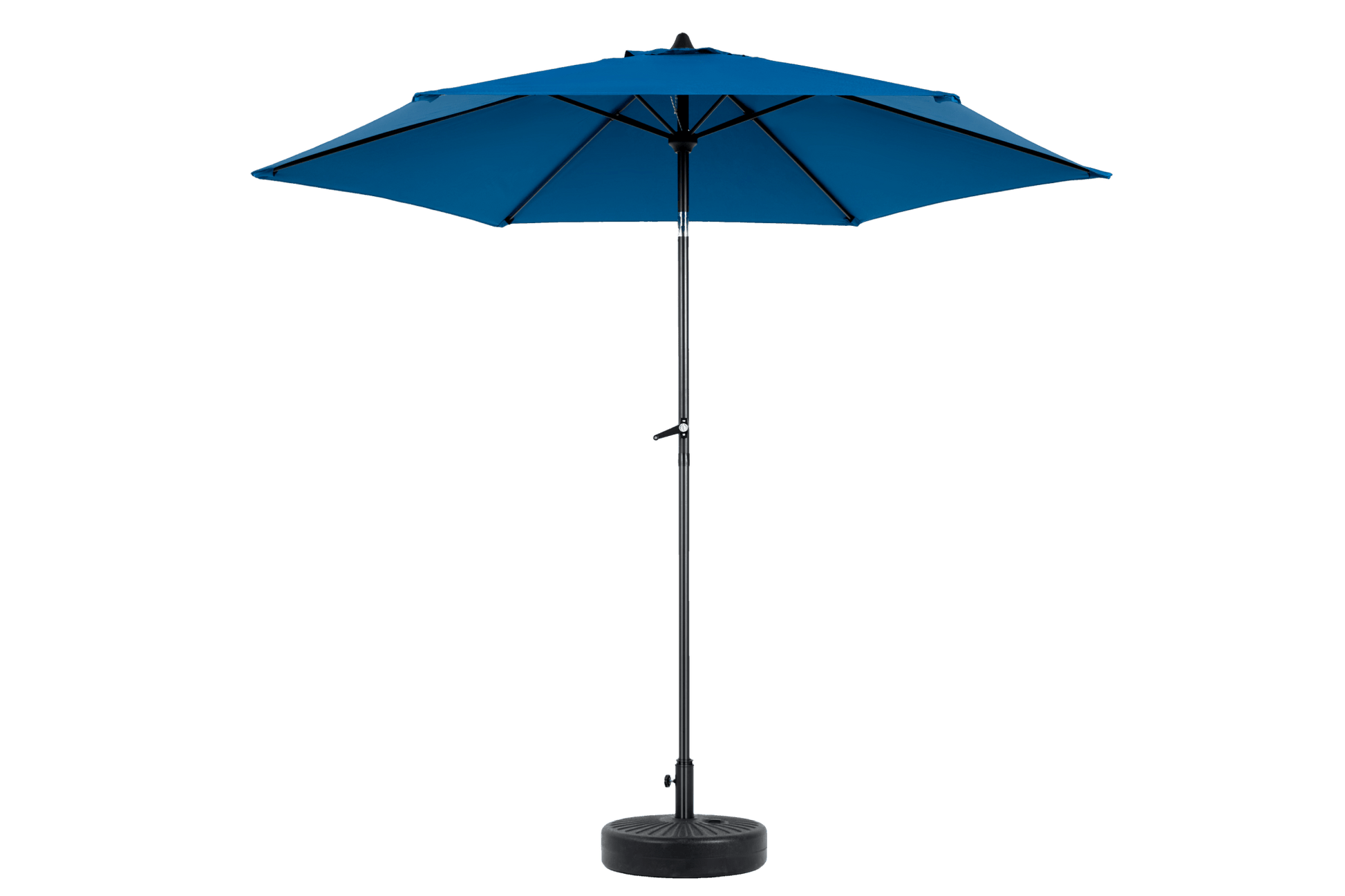 9FT Outdoor Patio Umbrella Outdoor Table Umbrella with Push Button Tilt and Crank, Market Umbrella 6 Sturdy Ribs , Deck, Backyard, Pool (Base Not Included) - ( Blue ) - 1st Choice Furniture Direct
