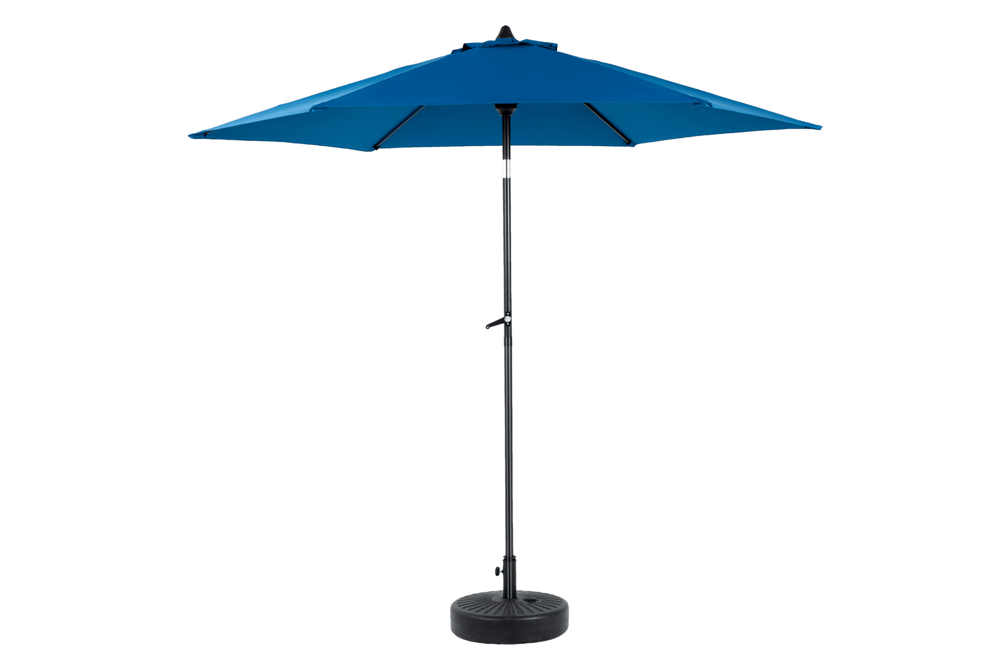 9FT Outdoor Patio Umbrella Outdoor Table Umbrella with Push Button Tilt and Crank, Market Umbrella 6 Sturdy Ribs , Deck, Backyard, Pool (Base Not Included) - ( Blue ) - 1st Choice Furniture Direct