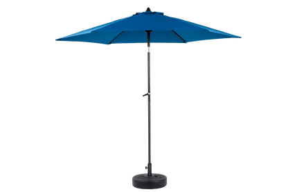 9FT Outdoor Patio Umbrella Outdoor Table Umbrella with Push Button Tilt and Crank, Market Umbrella 6 Sturdy Ribs , Deck, Backyard, Pool (Base Not Included) - ( Blue ) - 1st Choice Furniture Direct