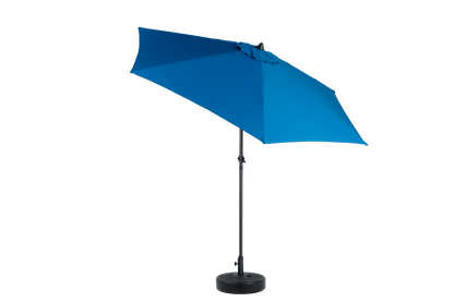 9FT Outdoor Patio Umbrella Outdoor Table Umbrella with Push Button Tilt and Crank, Market Umbrella 6 Sturdy Ribs , Deck, Backyard, Pool (Base Not Included) - ( Blue ) - 1st Choice Furniture Direct