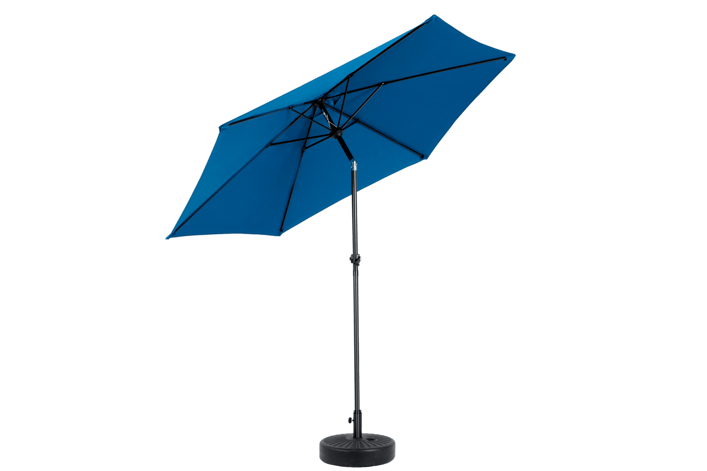 9FT Outdoor Patio Umbrella Outdoor Table Umbrella with Push Button Tilt and Crank, Market Umbrella 6 Sturdy Ribs , Deck, Backyard, Pool (Base Not Included) - ( Blue ) - 1st Choice Furniture Direct