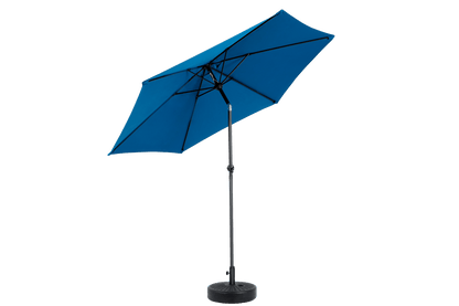9FT Outdoor Patio Umbrella Outdoor Table Umbrella with Push Button Tilt and Crank, Market Umbrella 6 Sturdy Ribs , Deck, Backyard, Pool (Base Not Included) - ( Blue ) - 1st Choice Furniture Direct