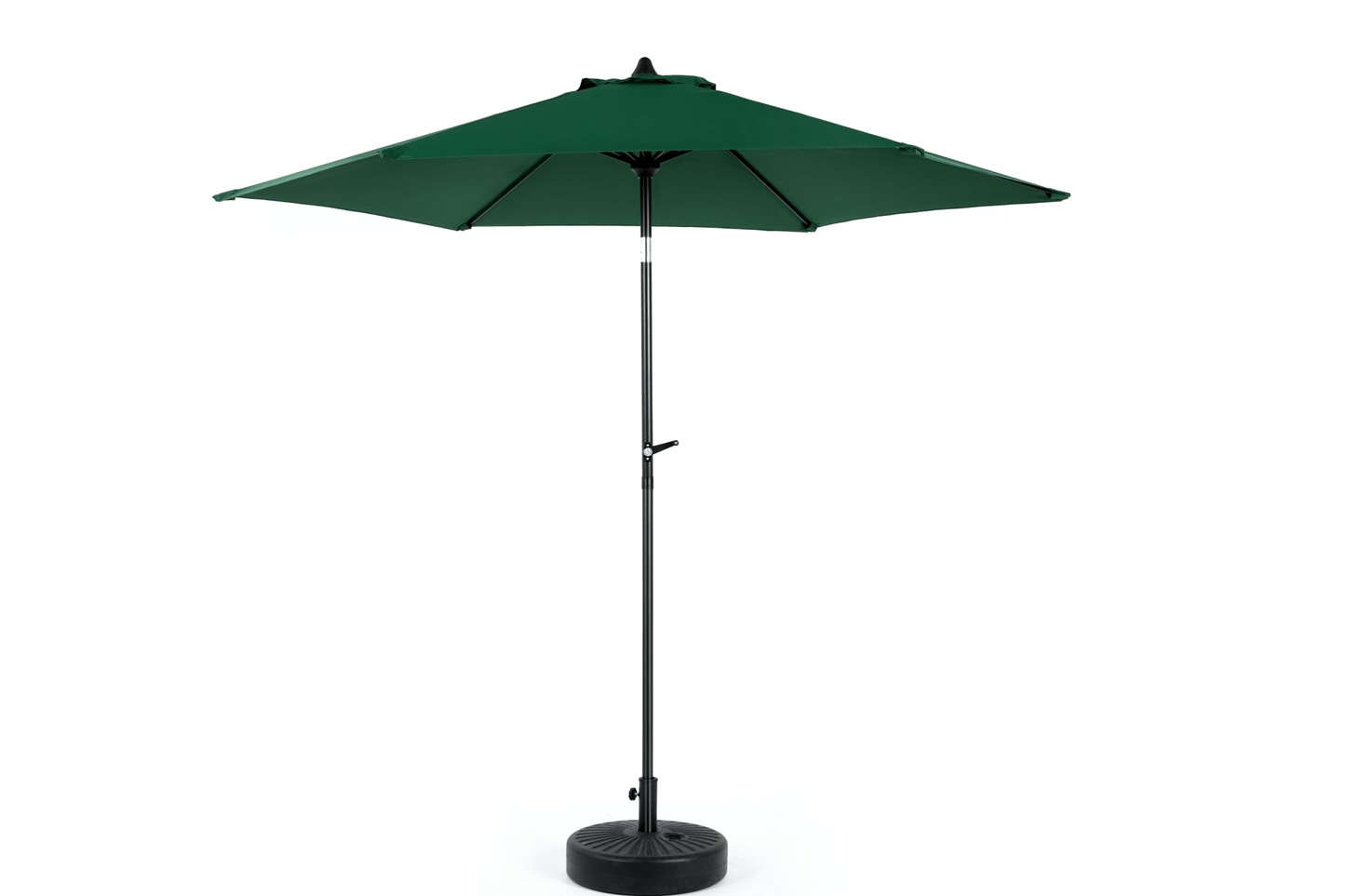 9FT Outdoor Patio Umbrella Outdoor Table Umbrella with Push Button Tilt and Crank, Market Umbrella 6 Sturdy Ribs , Deck, Backyard, Pool (Base Not Included) - ( Dark green ) - 1st Choice Furniture Direct