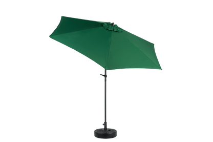 9FT Outdoor Patio Umbrella Outdoor Table Umbrella with Push Button Tilt and Crank, Market Umbrella 6 Sturdy Ribs , Deck, Backyard, Pool (Base Not Included) - ( Dark green ) - 1st Choice Furniture Direct