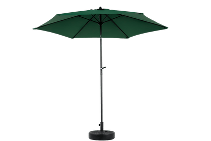 9FT Outdoor Patio Umbrella Outdoor Table Umbrella with Push Button Tilt and Crank, Market Umbrella 6 Sturdy Ribs , Deck, Backyard, Pool (Base Not Included) - ( Dark green ) - 1st Choice Furniture Direct