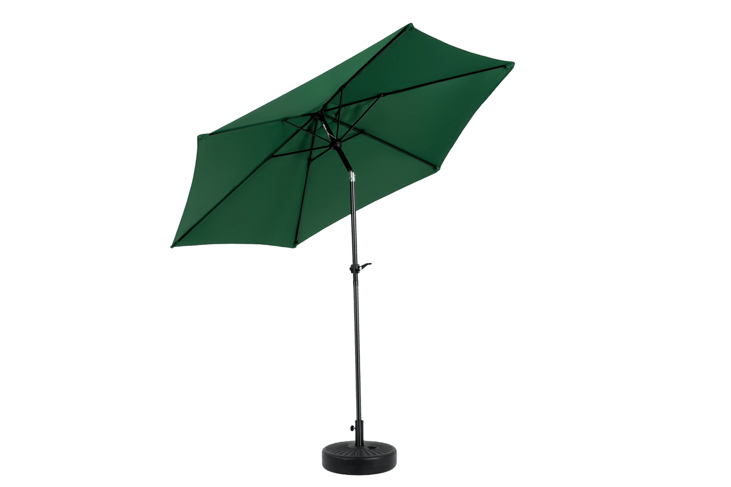 9FT Outdoor Patio Umbrella Outdoor Table Umbrella with Push Button Tilt and Crank, Market Umbrella 6 Sturdy Ribs , Deck, Backyard, Pool (Base Not Included) - ( Dark green ) - 1st Choice Furniture Direct