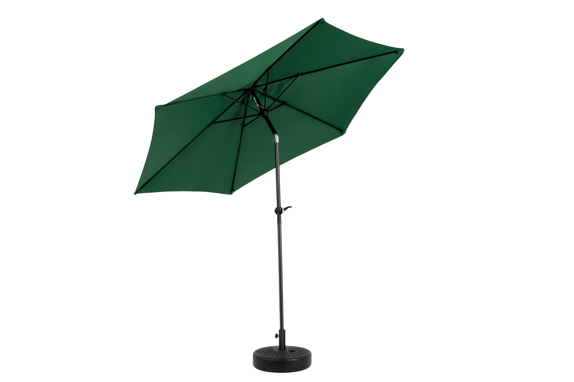 9FT Outdoor Patio Umbrella Outdoor Table Umbrella with Push Button Tilt and Crank, Market Umbrella 6 Sturdy Ribs , Deck, Backyard, Pool (Base Not Included) - ( Dark green ) - 1st Choice Furniture Direct