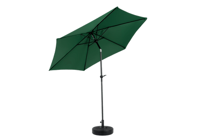 9FT Outdoor Patio Umbrella Outdoor Table Umbrella with Push Button Tilt and Crank, Market Umbrella 6 Sturdy Ribs , Deck, Backyard, Pool (Base Not Included) - ( Dark green ) - 1st Choice Furniture Direct