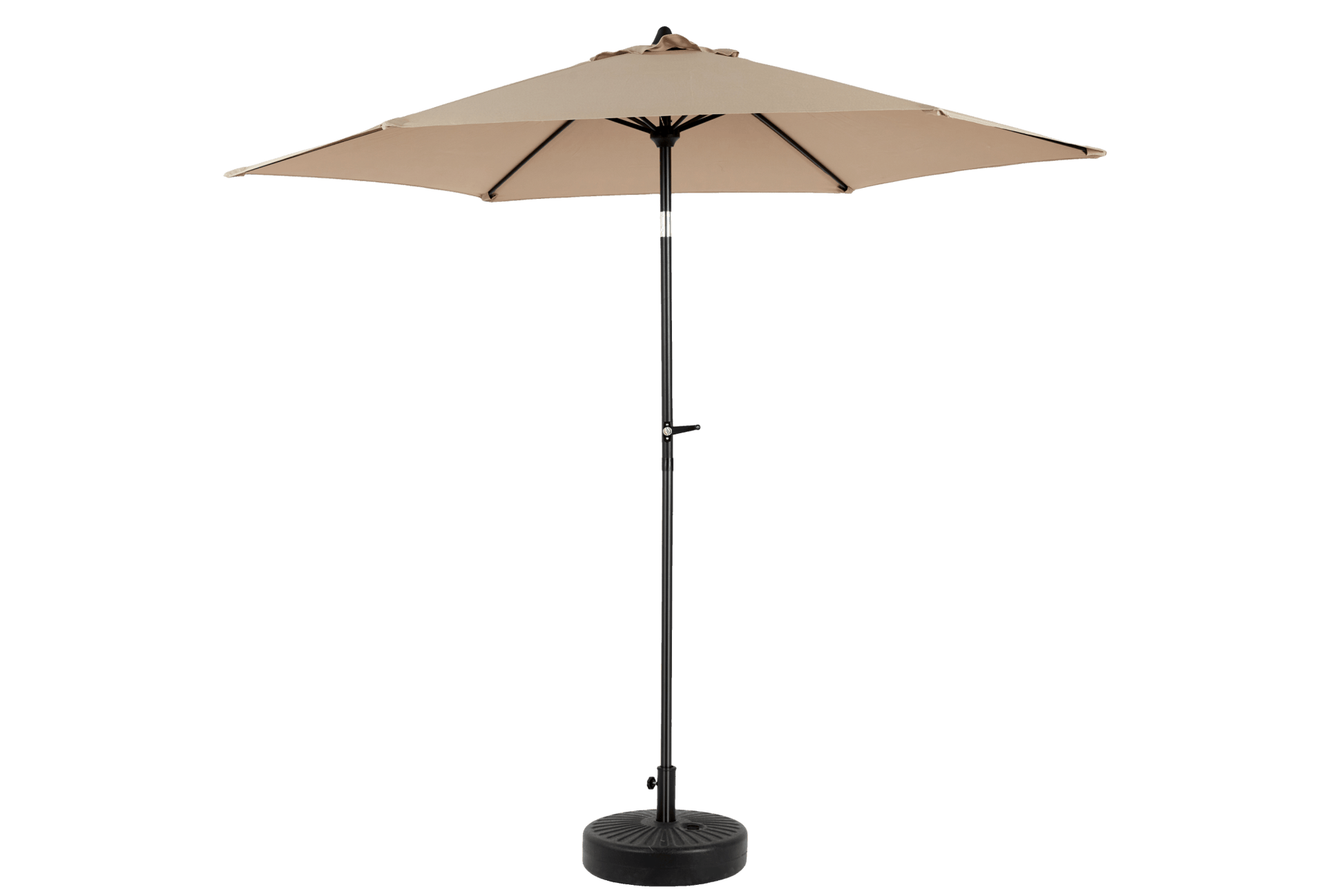 9FT Outdoor Patio Umbrella Outdoor Table Umbrella with Push Button Tilt and Crank, Market Umbrella 6 Sturdy Ribs , Deck, Backyard, Pool (Base Not Included) - ( khaki ) - 1st Choice Furniture Direct