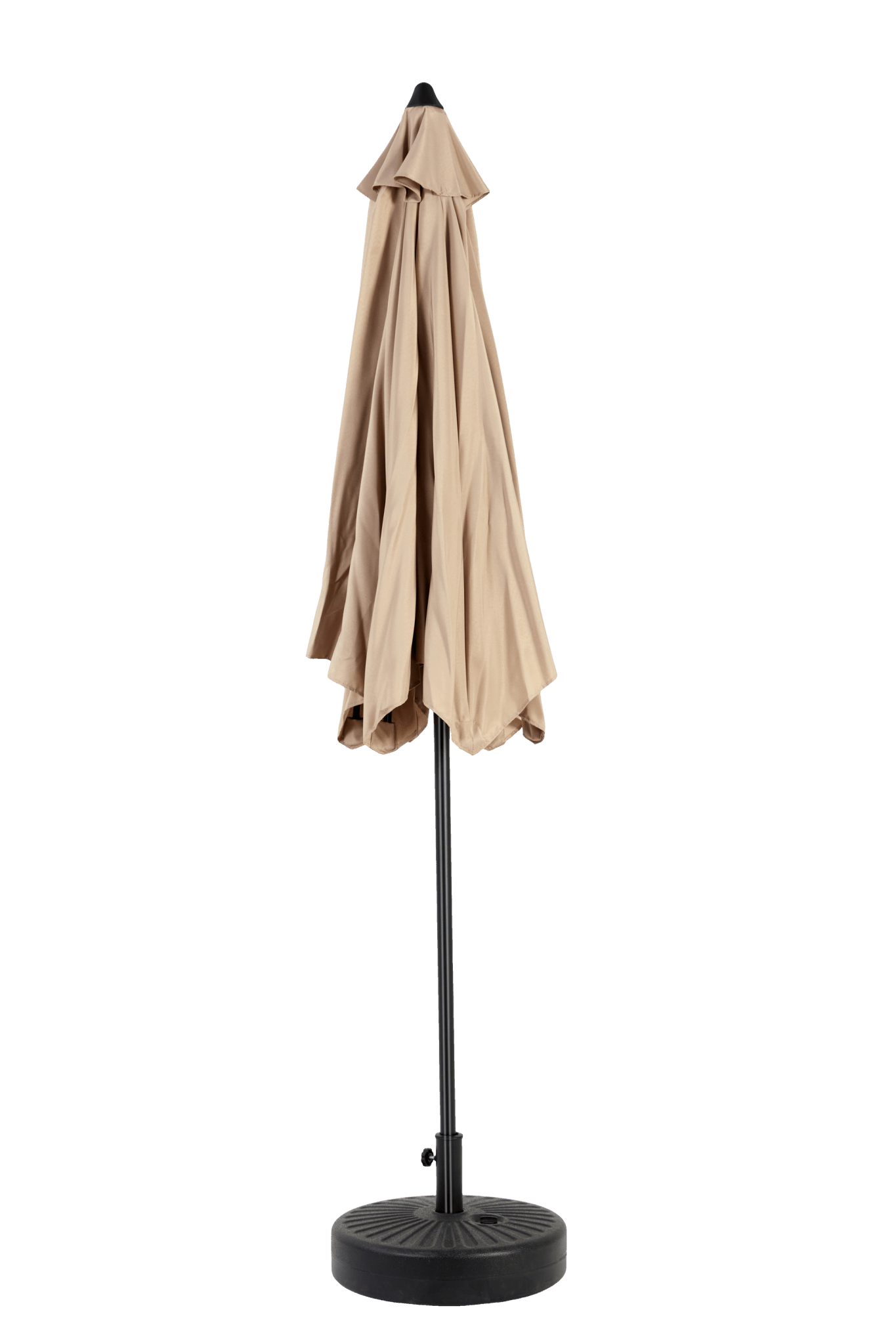 9FT Outdoor Patio Umbrella Outdoor Table Umbrella with Push Button Tilt and Crank, Market Umbrella 6 Sturdy Ribs , Deck, Backyard, Pool (Base Not Included) - ( khaki ) - 1st Choice Furniture Direct