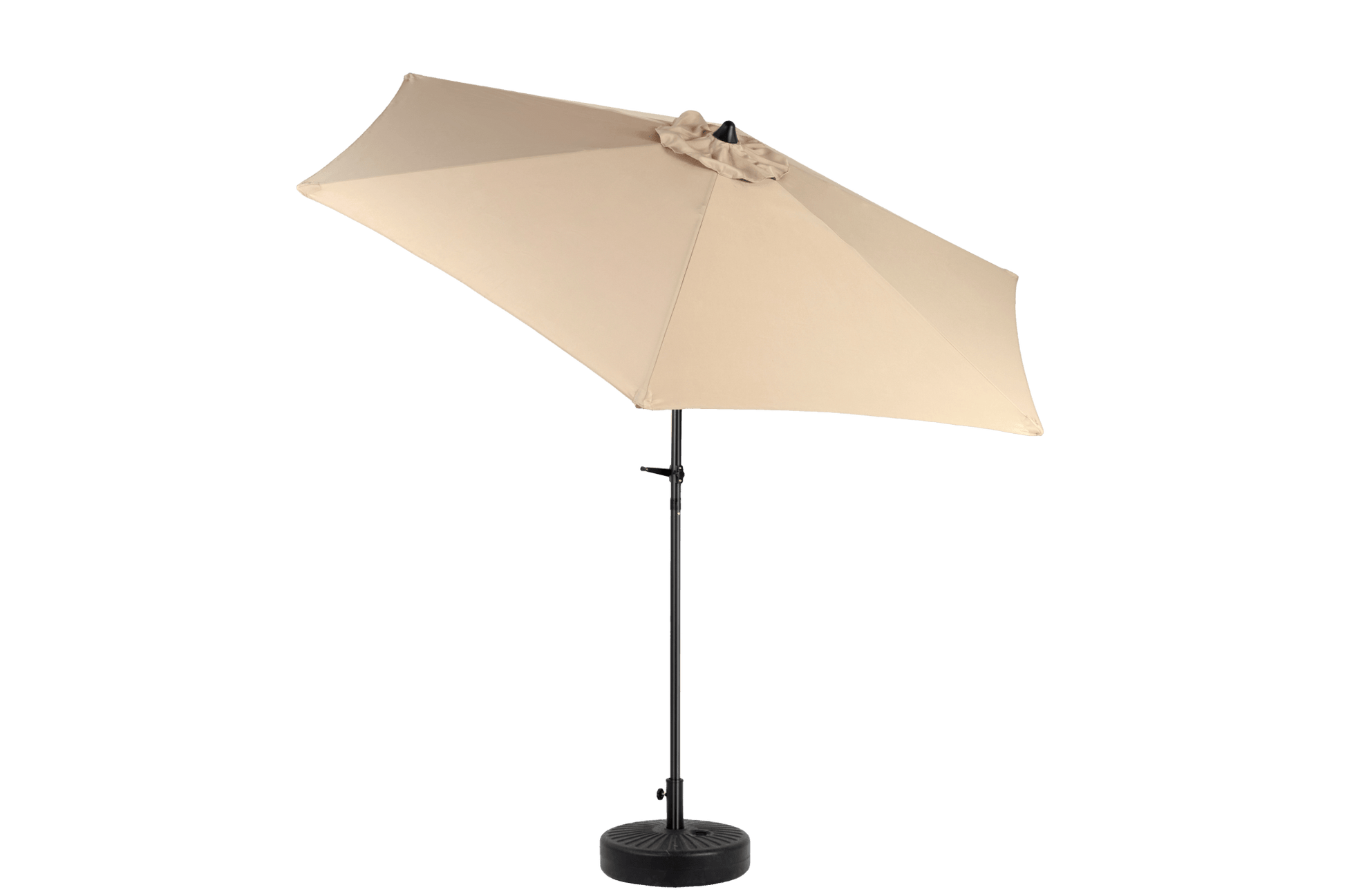 9FT Outdoor Patio Umbrella Outdoor Table Umbrella with Push Button Tilt and Crank, Market Umbrella 6 Sturdy Ribs , Deck, Backyard, Pool (Base Not Included) - ( khaki ) - 1st Choice Furniture Direct