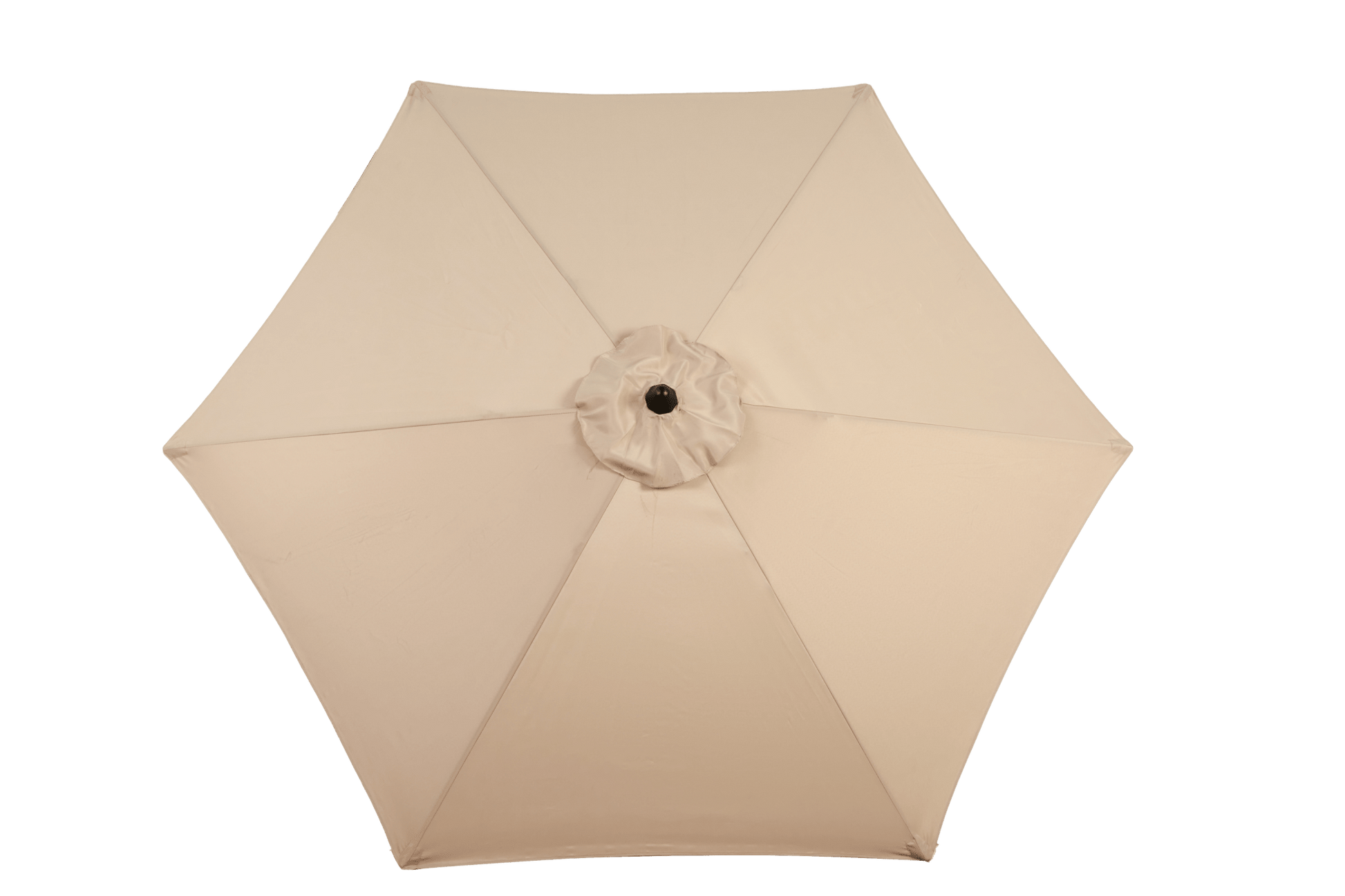 9FT Outdoor Patio Umbrella Outdoor Table Umbrella with Push Button Tilt and Crank, Market Umbrella 6 Sturdy Ribs , Deck, Backyard, Pool (Base Not Included) - ( khaki ) - 1st Choice Furniture Direct
