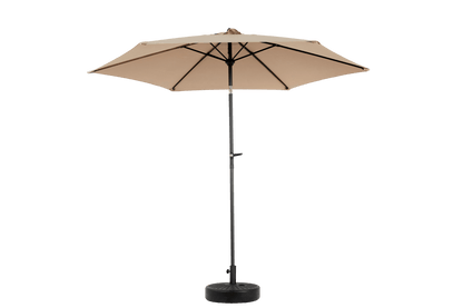 9FT Outdoor Patio Umbrella Outdoor Table Umbrella with Push Button Tilt and Crank, Market Umbrella 6 Sturdy Ribs , Deck, Backyard, Pool (Base Not Included) - ( khaki ) - 1st Choice Furniture Direct