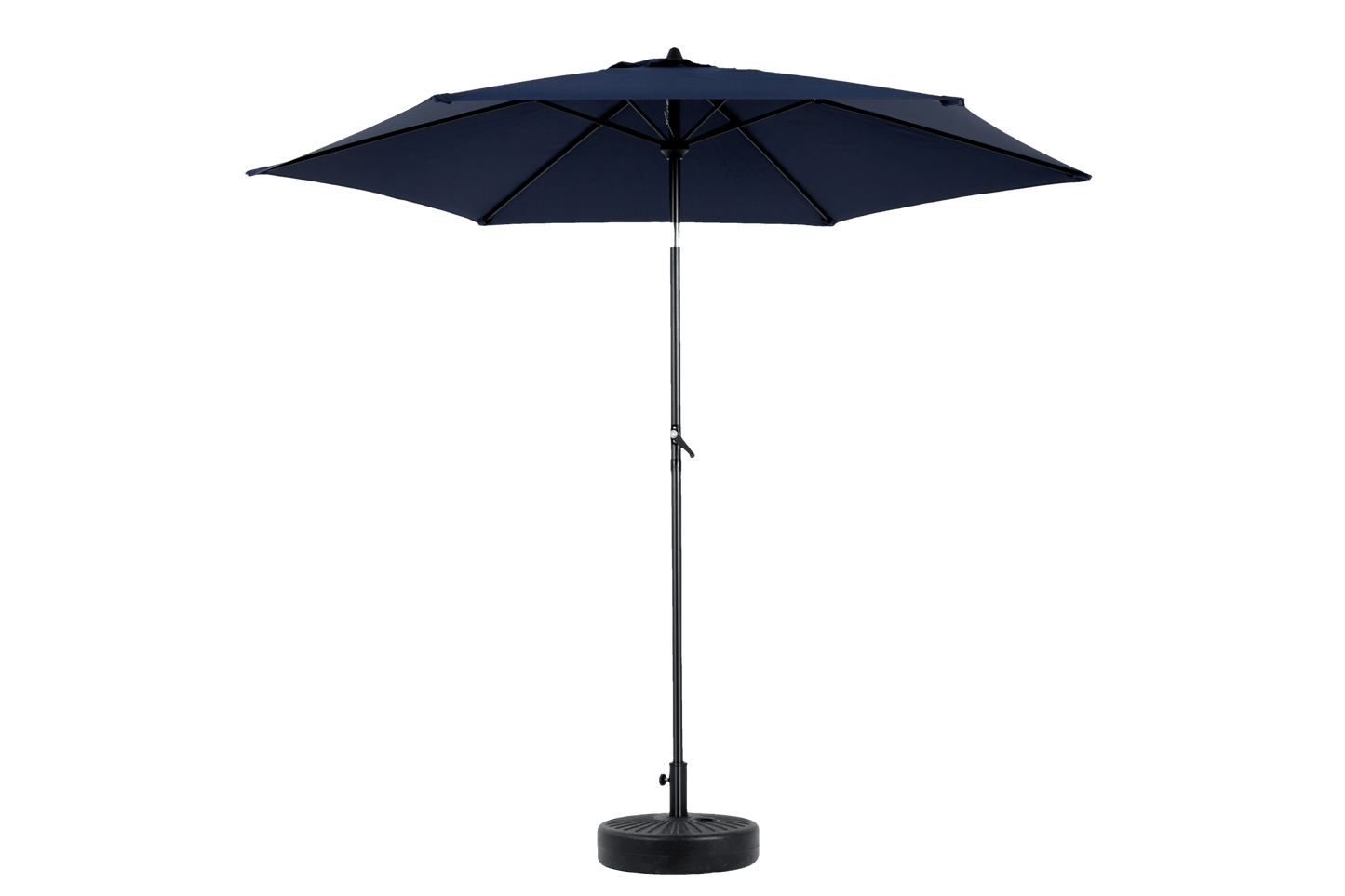 9FT Outdoor Patio Umbrella Outdoor Table Umbrella with Push Button Tilt and Crank, Market Umbrella 6 Sturdy Ribs , Deck, Backyard, Pool (Base Not Included) - (Navy blue ) - 1st Choice Furniture Direct