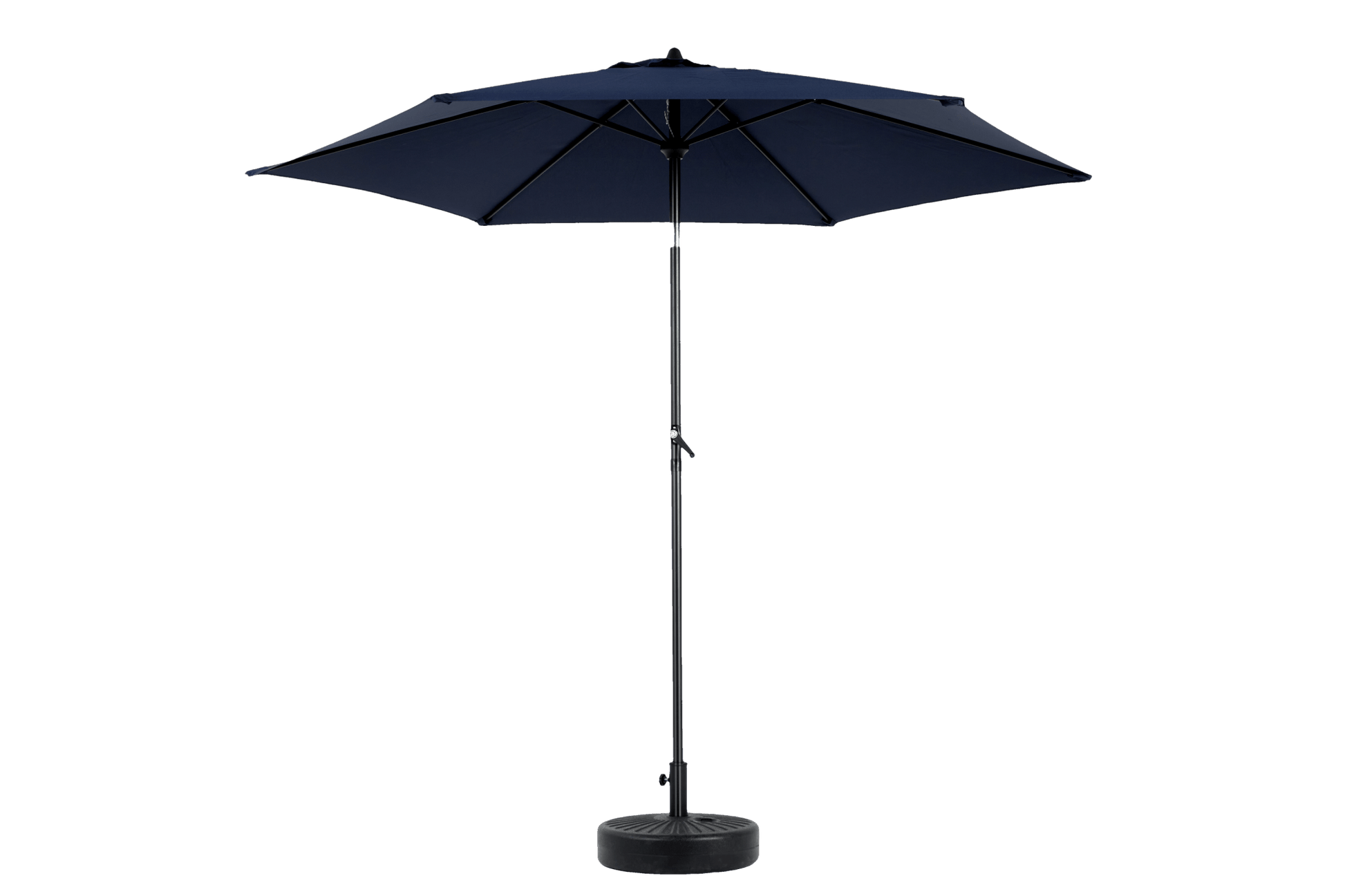 9FT Outdoor Patio Umbrella Outdoor Table Umbrella with Push Button Tilt and Crank, Market Umbrella 6 Sturdy Ribs , Deck, Backyard, Pool (Base Not Included) - (Navy blue ) - 1st Choice Furniture Direct