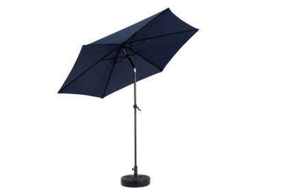 9FT Outdoor Patio Umbrella Outdoor Table Umbrella with Push Button Tilt and Crank, Market Umbrella 6 Sturdy Ribs , Deck, Backyard, Pool (Base Not Included) - (Navy blue ) - 1st Choice Furniture Direct