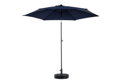 9FT Outdoor Patio Umbrella Outdoor Table Umbrella with Push Button Tilt and Crank, Market Umbrella 6 Sturdy Ribs , Deck, Backyard, Pool (Base Not Included) - (Navy blue ) - 1st Choice Furniture Direct