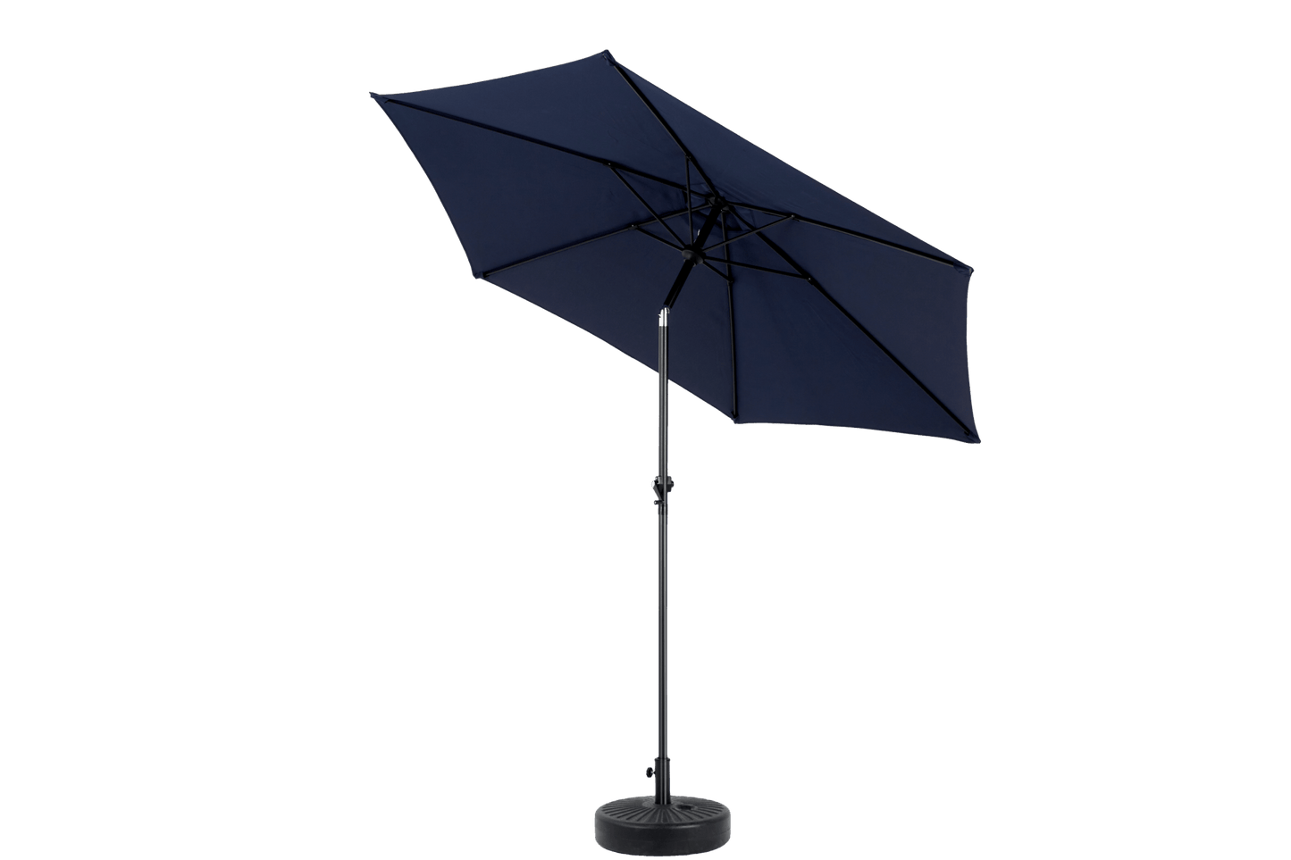 9FT Outdoor Patio Umbrella Outdoor Table Umbrella with Push Button Tilt and Crank, Market Umbrella 6 Sturdy Ribs , Deck, Backyard, Pool (Base Not Included) - (Navy blue ) - 1st Choice Furniture Direct