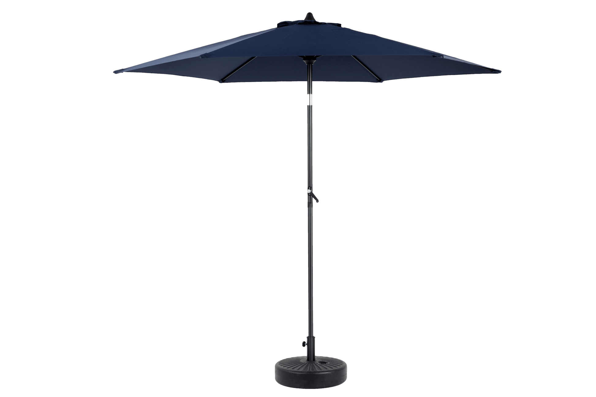 9FT Outdoor Patio Umbrella Outdoor Table Umbrella with Push Button Tilt and Crank, Market Umbrella 6 Sturdy Ribs , Deck, Backyard, Pool (Base Not Included) - (Navy blue ) - 1st Choice Furniture Direct