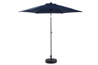 9FT Outdoor Patio Umbrella Outdoor Table Umbrella with Push Button Tilt and Crank, Market Umbrella 6 Sturdy Ribs , Deck, Backyard, Pool (Base Not Included) - (Navy blue ) - 1st Choice Furniture Direct